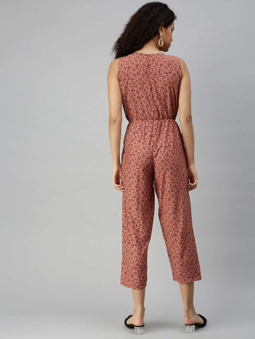 round neck floral jumpsuit - 18336931 -  Standard Image - 3