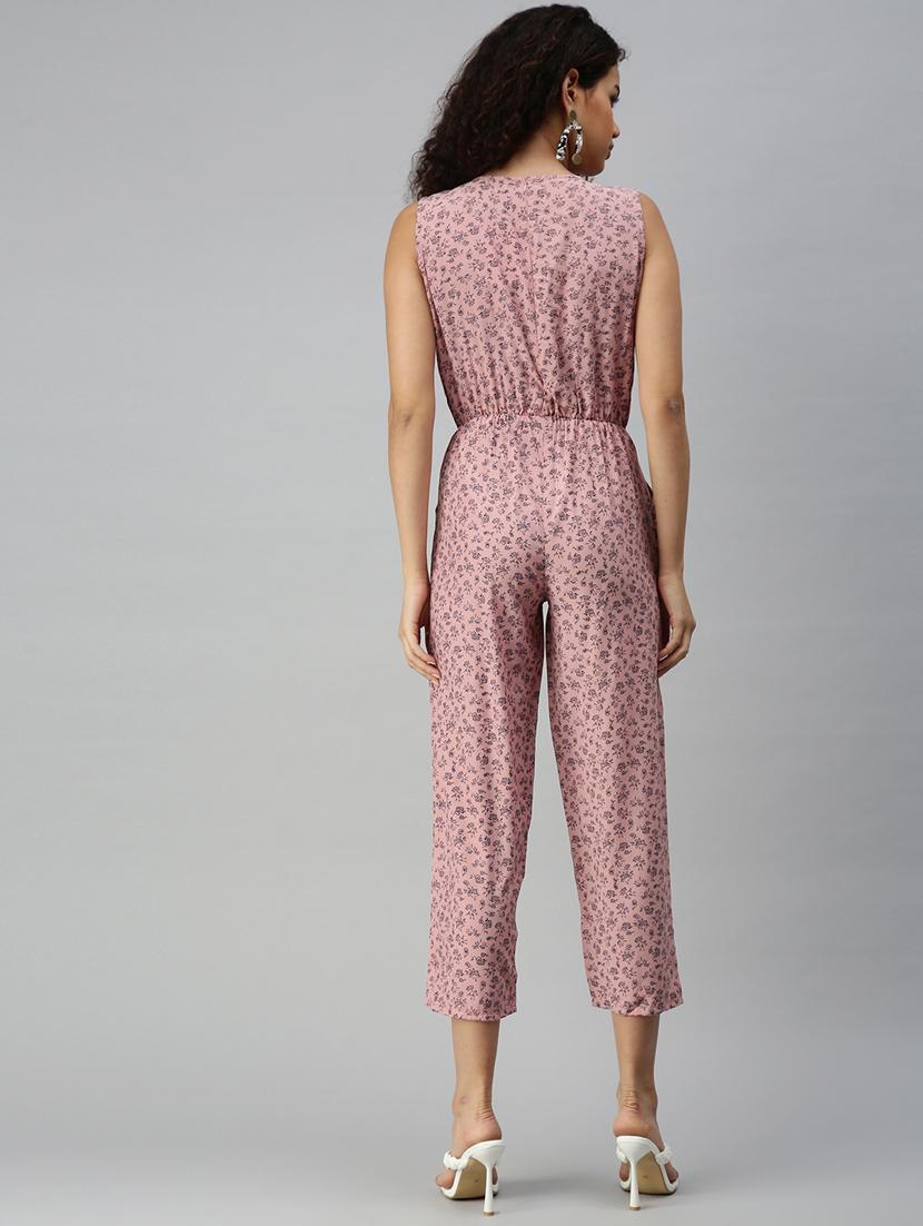 round neck floral jumpsuit - 18336932 - Standard Image - 3
