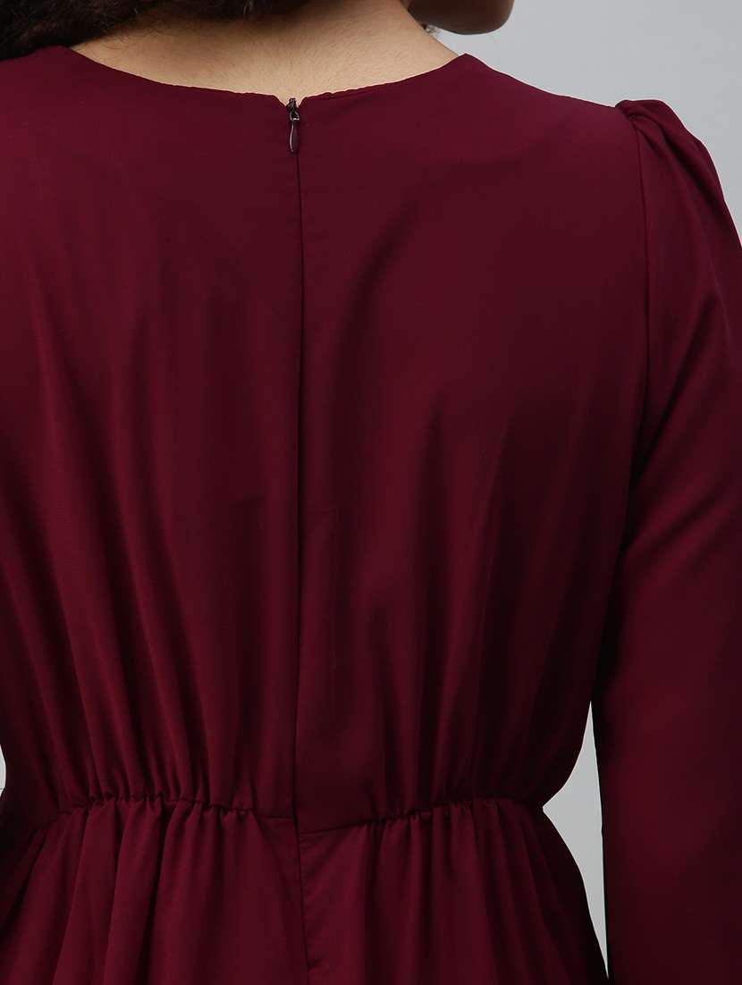 round neck solid wide leg jumpsuit - 18336949 -  Standard Image - 5