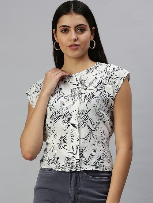 women's straight round neck top - 18337140 -  Standard Image - 0