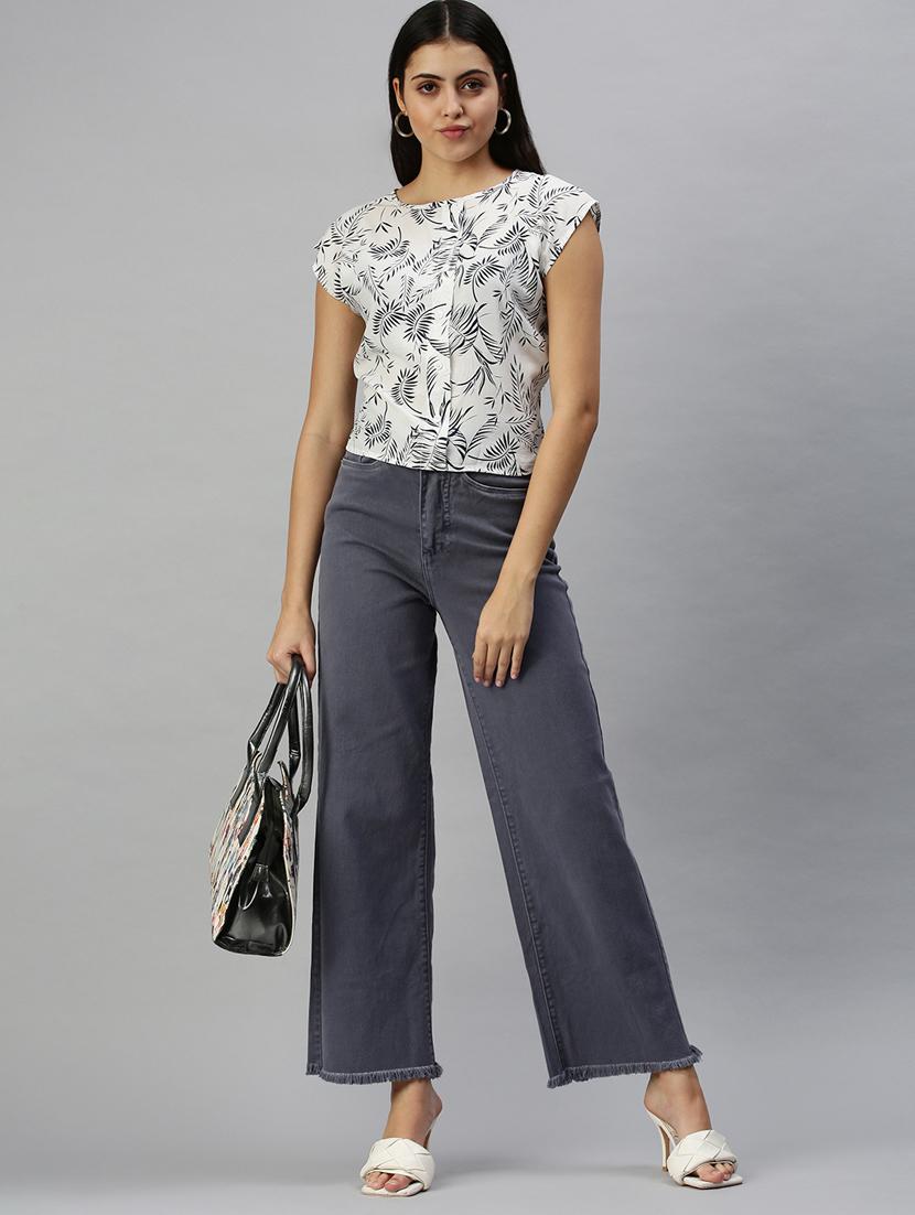 women's straight round neck top - 18337140 -  Standard Image - 3