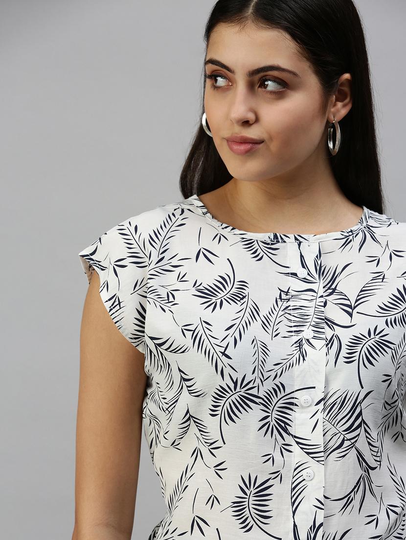 women's straight round neck top - 18337140 - Standard Image - 5