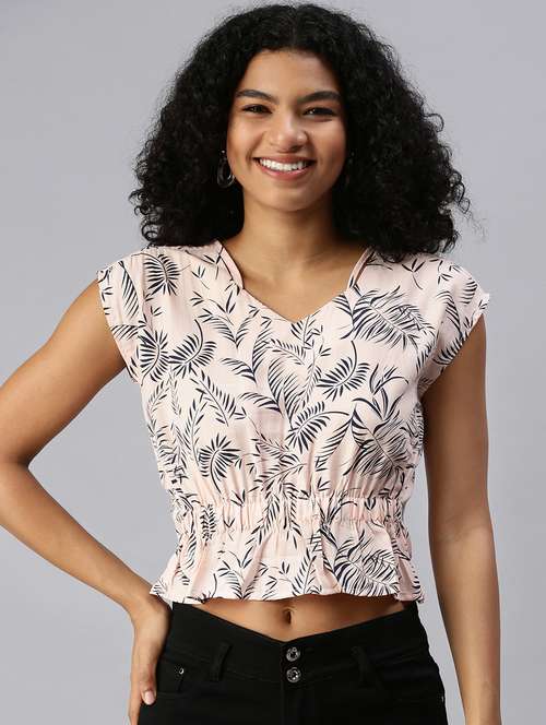 women's peplum v neck top - 18337141 -  Standard Image - 0