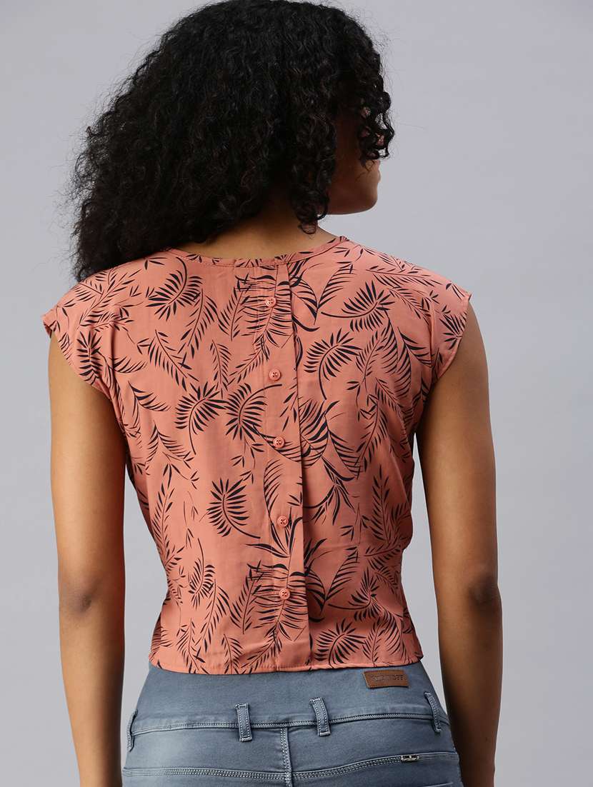 women's blouson v neck top - 18337142 - Standard Image - 3