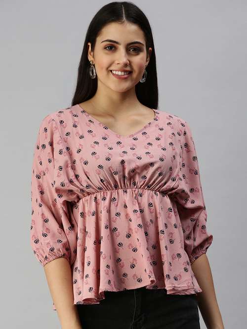 women's a line v neck top - 18337165 -  Standard Image - 0