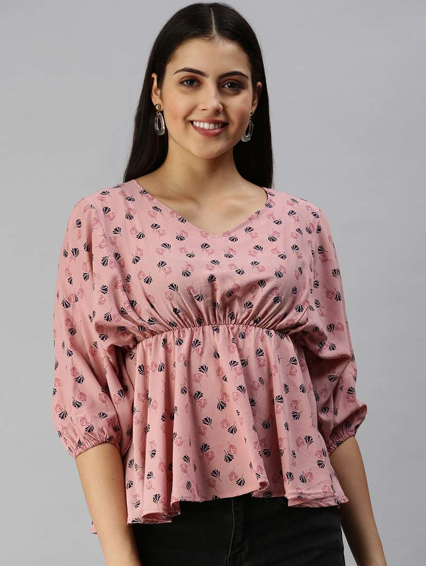 women's a line v neck top - 18337165 -  Zoom Image - 0