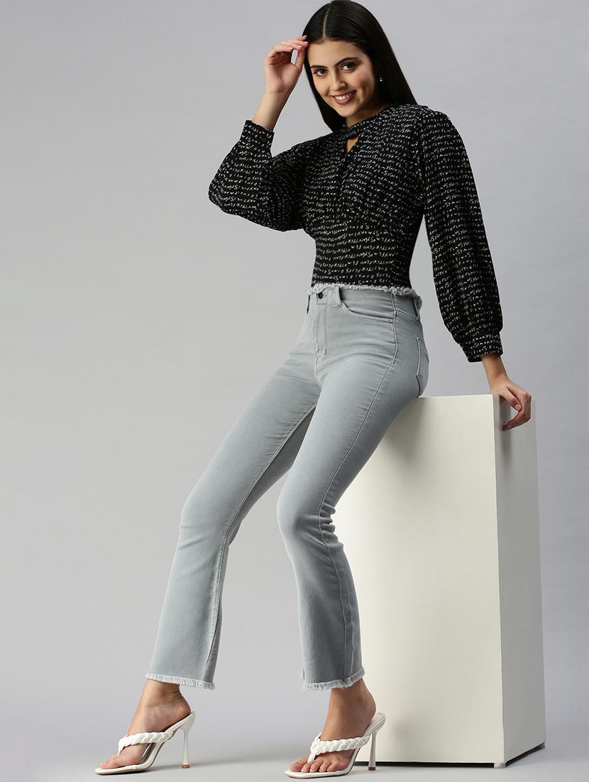 women's blouson key hole neck top - 18337180 - Standard Image - 3