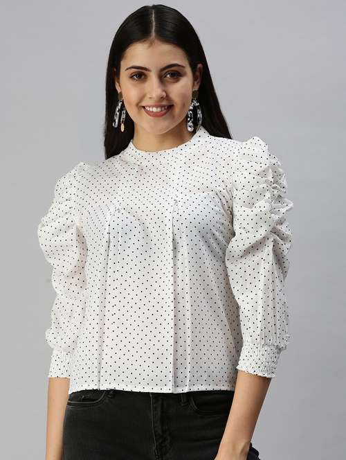 women's ruffle crew neck top - 18337188 -  Standard Image - 0