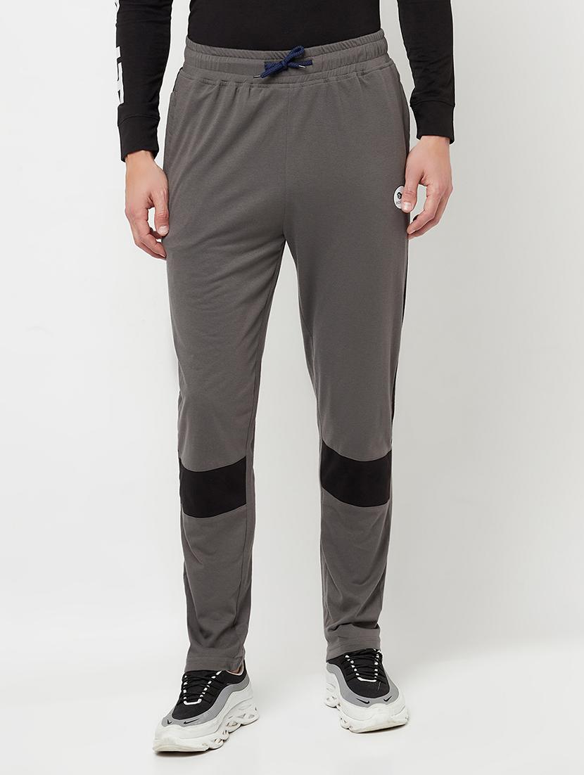 grey solid full length track pant - 18337215 -  Zoom Image - 0