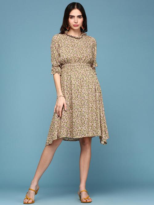 women's asymmetric floral dress - 18337287 -  Standard Image - 0