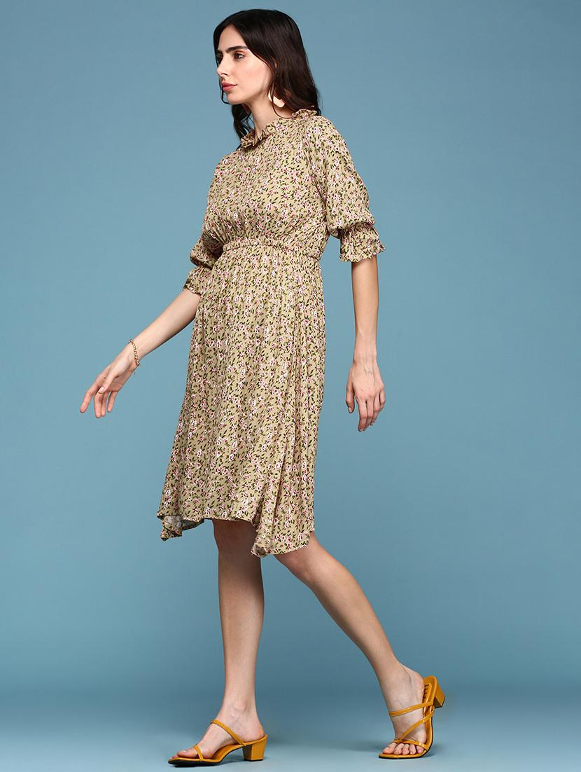 women's asymmetric floral dress - 18337287 - Standard Image - 3