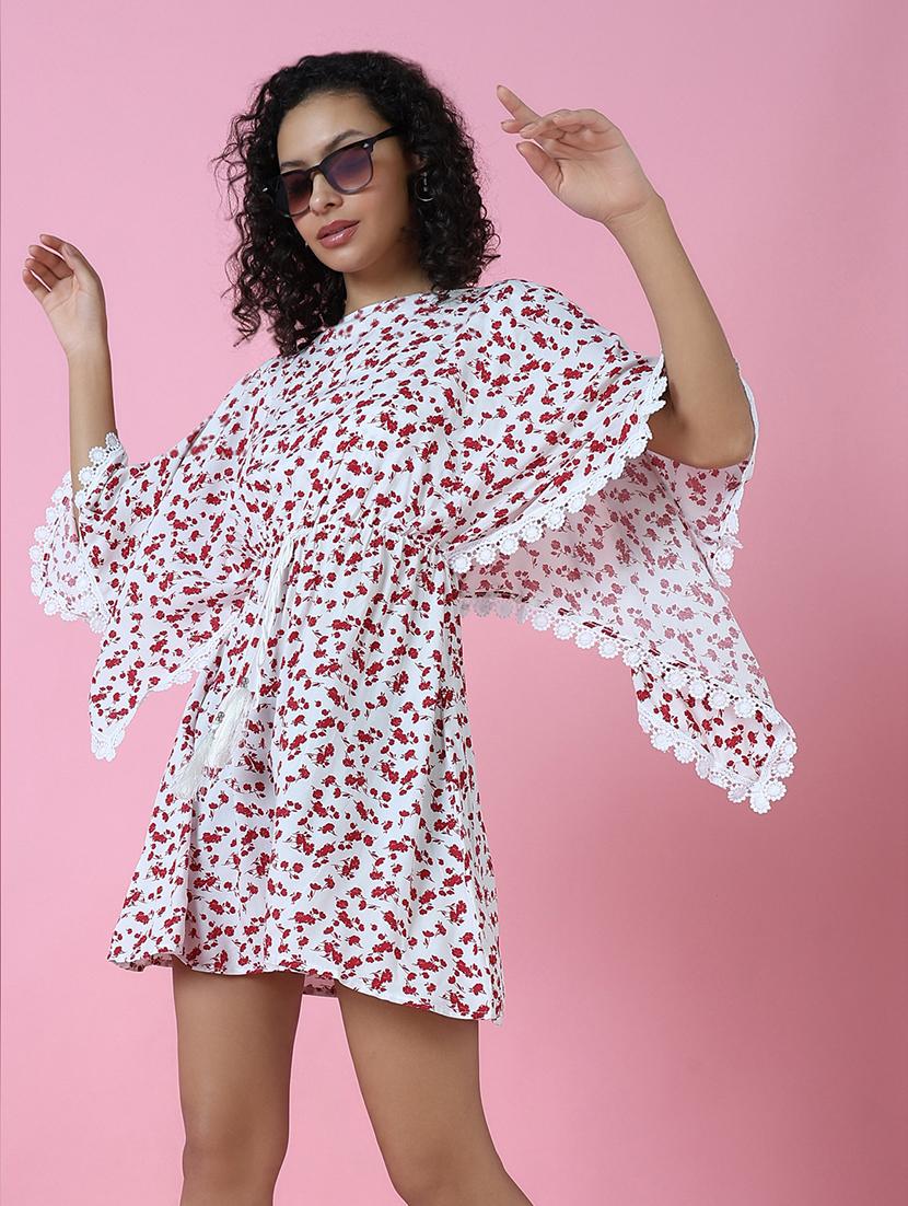 women's fit & flare floral dress - 18337289 - Standard Image - 5
