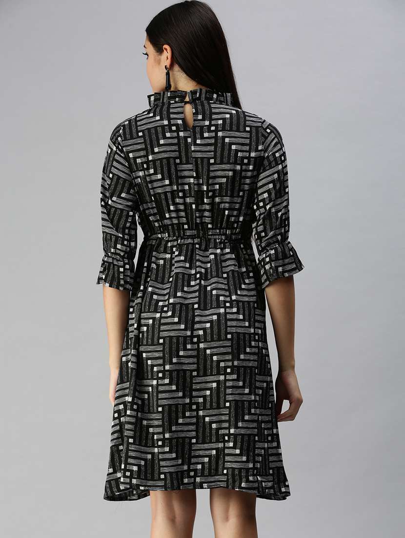 women's self design dress - 18337294 - Standard Image - 3