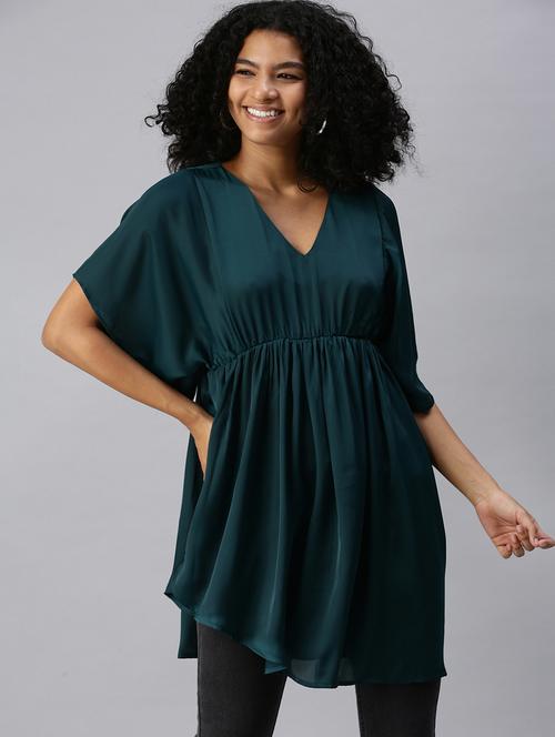 women's fit & flare solid dress - 18337302 -  Standard Image - 0