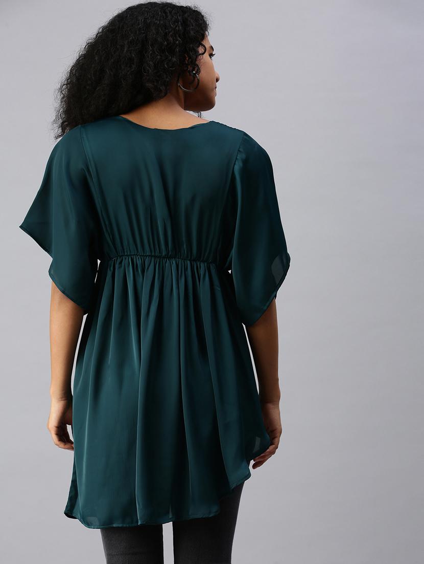 women's fit & flare solid dress - 18337302 - Standard Image - 3