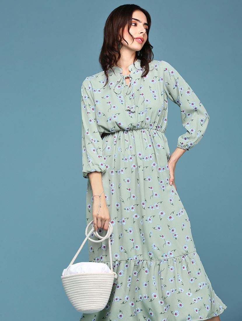 women's tiered dress floral dress - 18337309 - Standard Image - 5