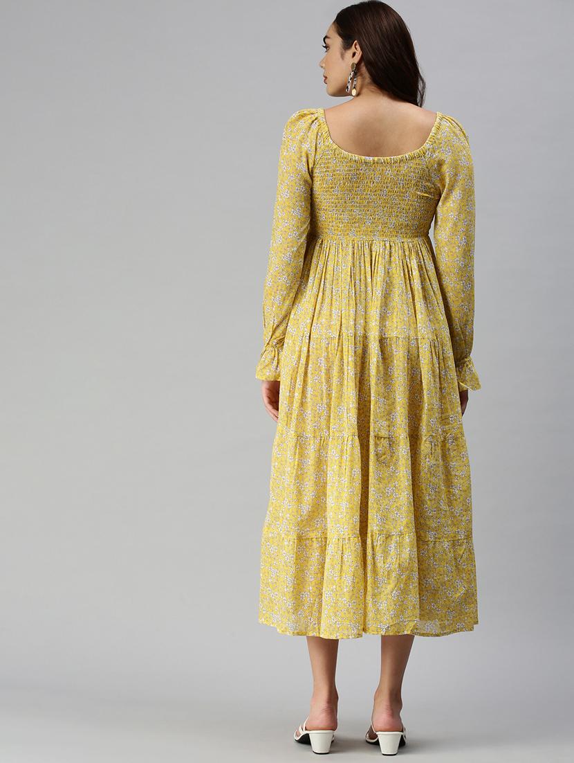 round neck floral fit & flare dress - 18337327 - Standard Image - 3