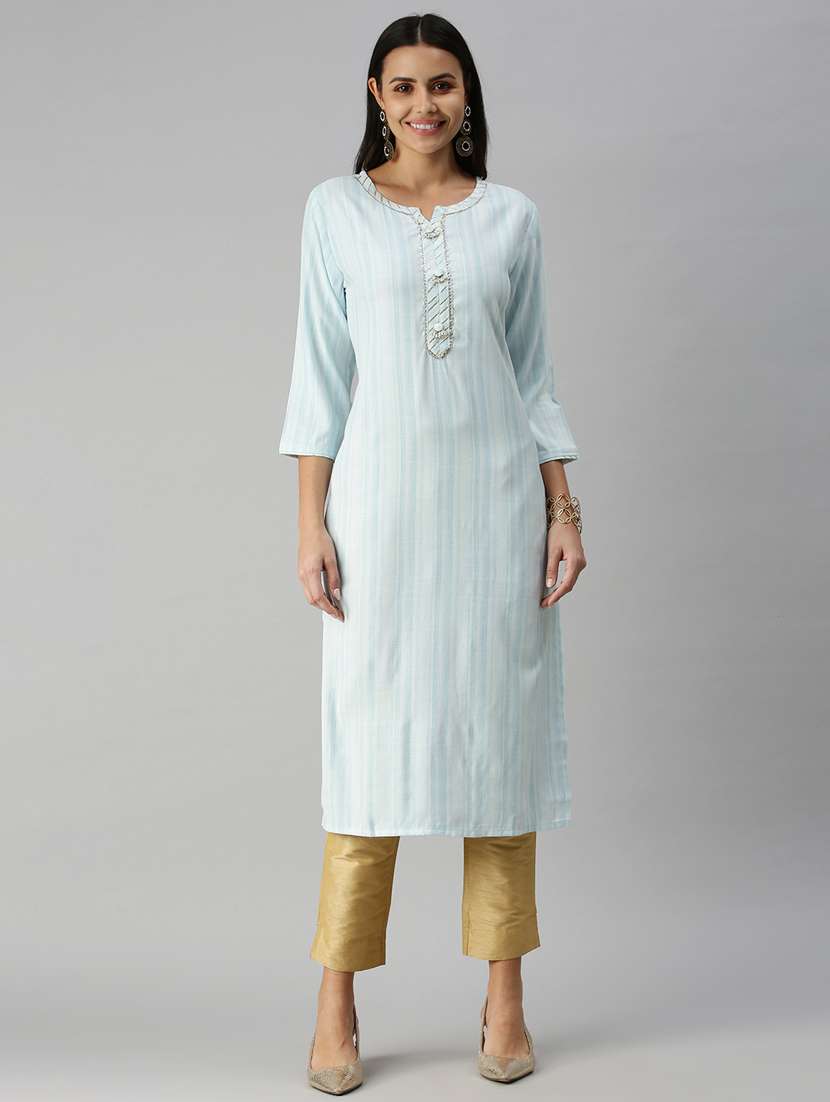 women's straight kurta - 18338246 -  Standard Image - 3