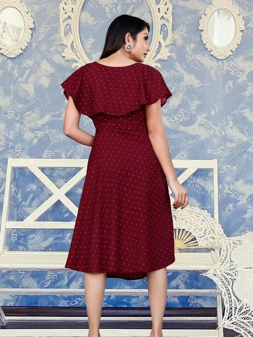 red crepe dress - 18338581 - Standard Image - 0