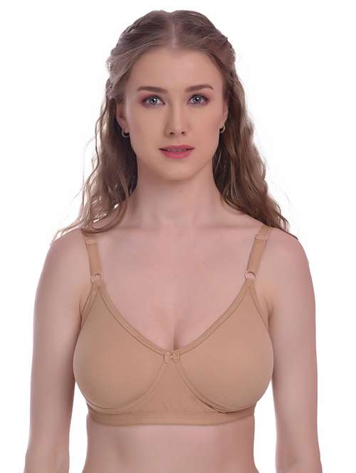 beige solid regular bra - 18339306 - Standard Image - 0