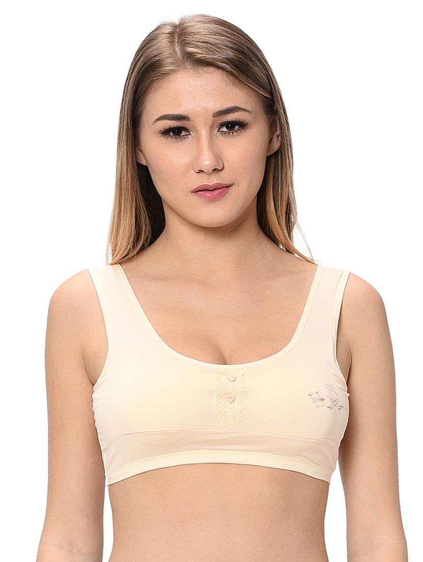 yellow solid sports bra - 18339380 - Zoom Image - 0