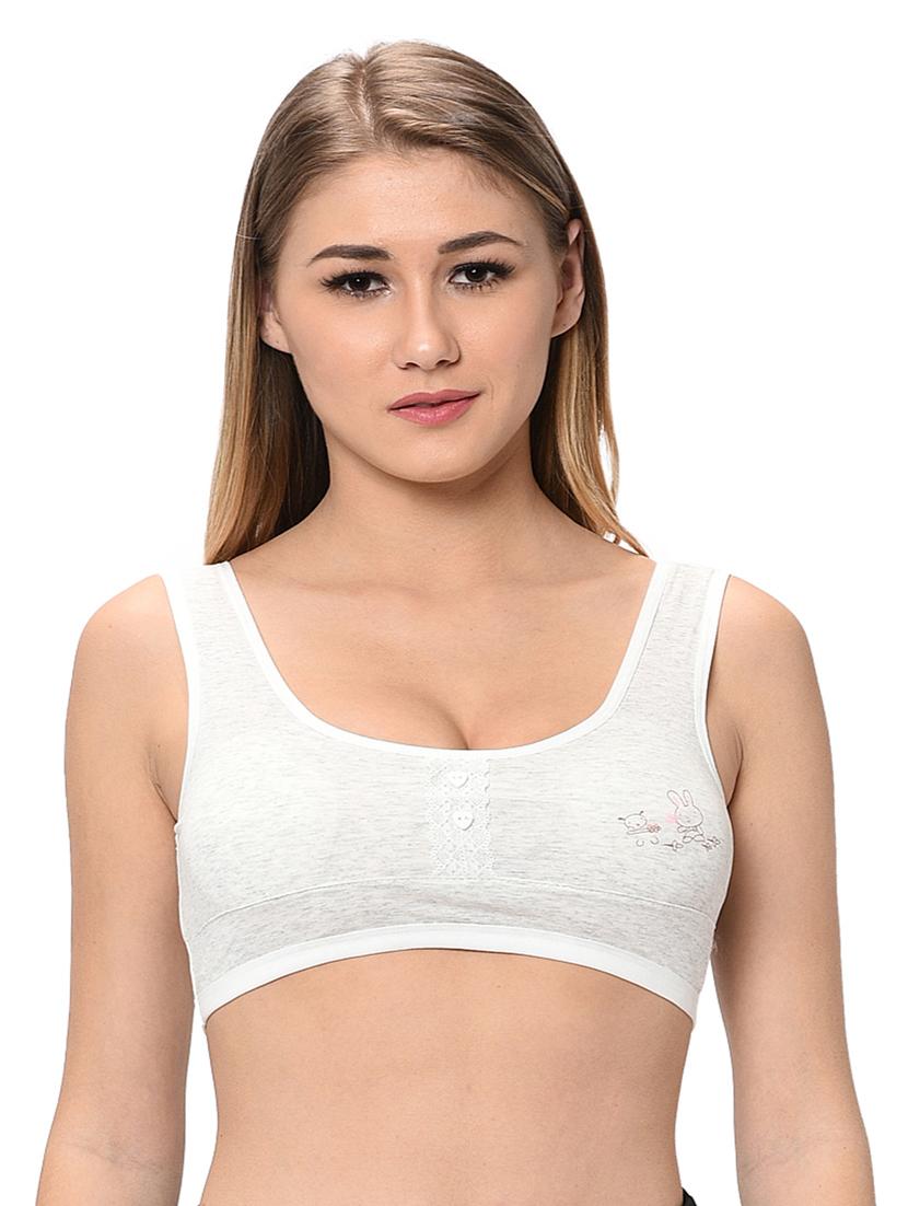 grey solid sports bra - 18339381 - Zoom Image - 0
