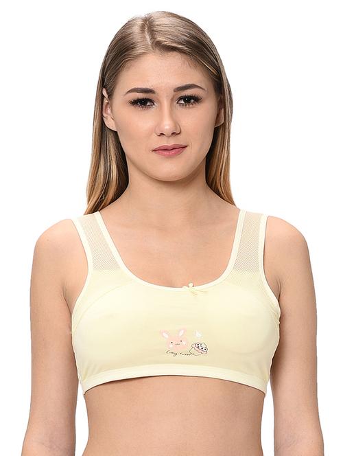 yellow solid sports bra - 18339389 - Standard Image - 0