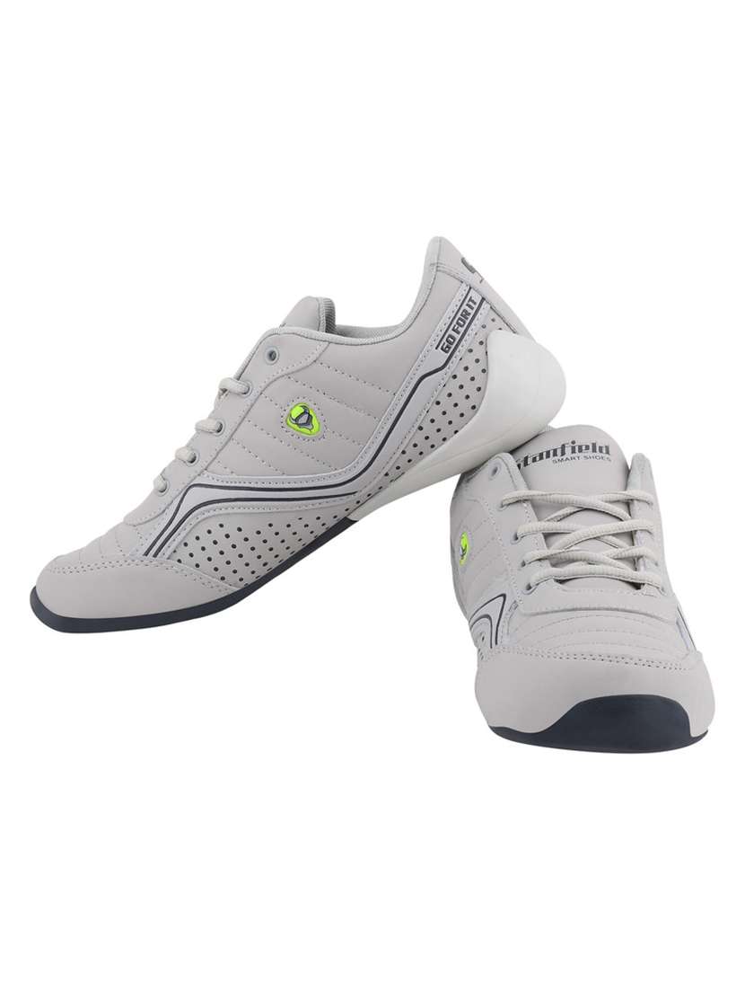 Buy online Men Grey Lace Up Sport Shoe 