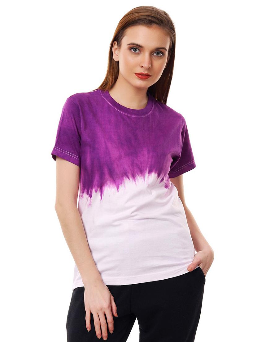 round neck tie & dye regular tee - 18339917 -  Zoom Image - 0