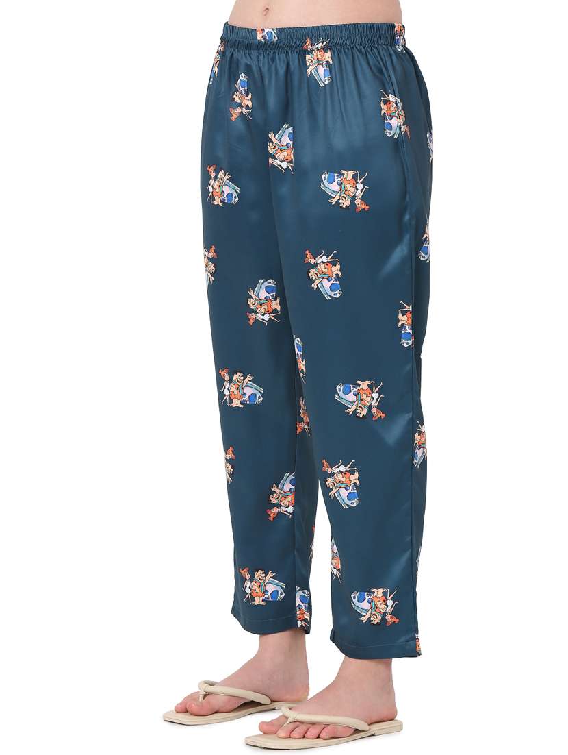 shirt collar printed nightwear pajama set - 18340935 -  Standard Image - 3