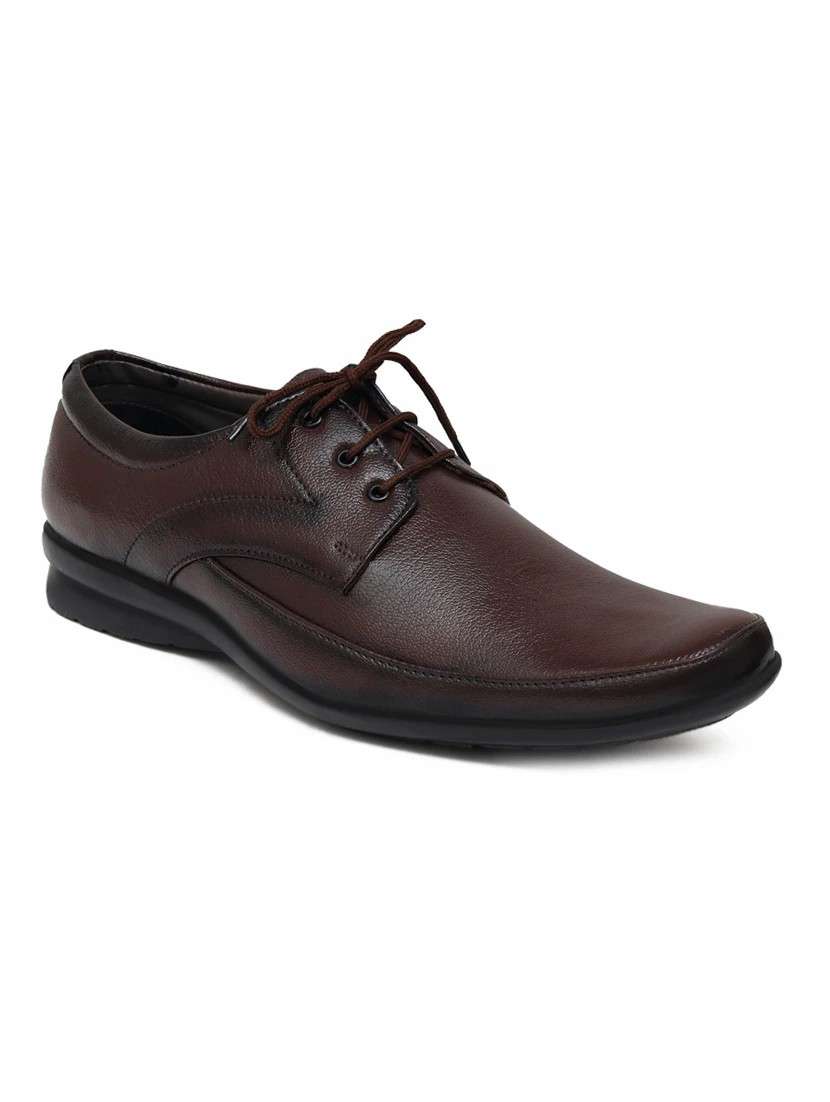 Brown Lace Up Formal Derby Shoes