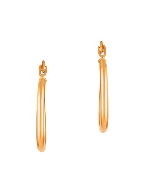 women gold pleated hoop earrings - 18341131 -  Standard Image - 0