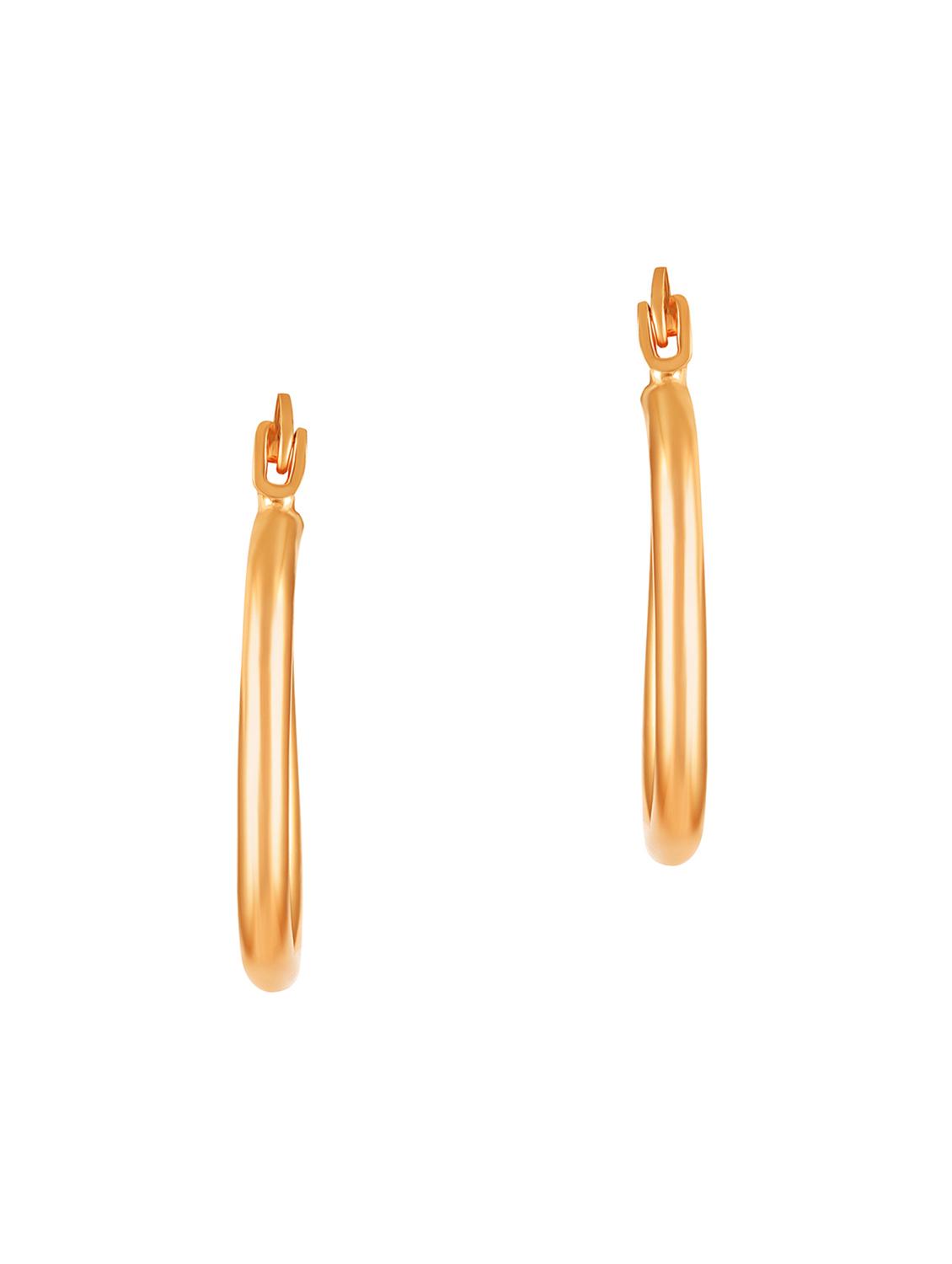 women gold pleated hoop earrings - 18341131 -  Zoom Image - 0
