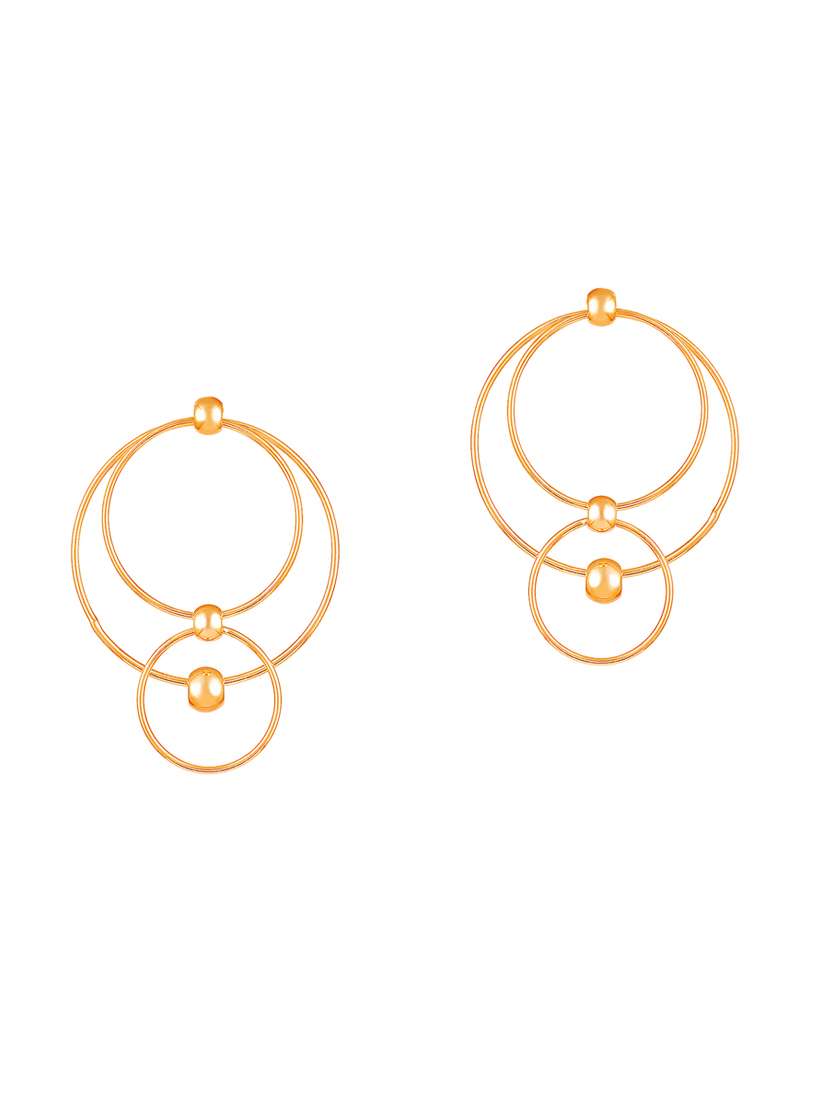 gold brass drop earring - 18341149 - Zoom Image - 0