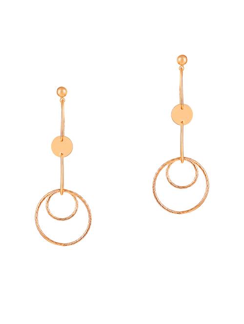 gold brass drop earring - 18341162 - Standard Image - 0