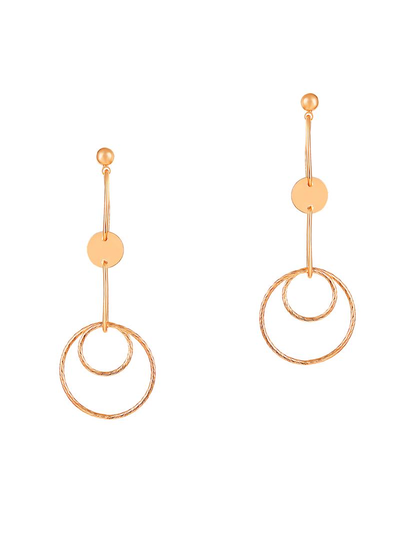 gold brass drop earring - 18341162 - Zoom Image - 0