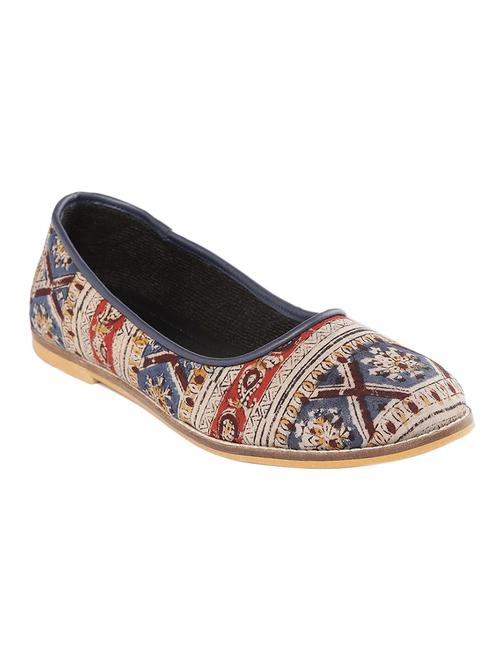 multi colored fabric slip on ballerina - 18341338 -  Standard Image - 0
