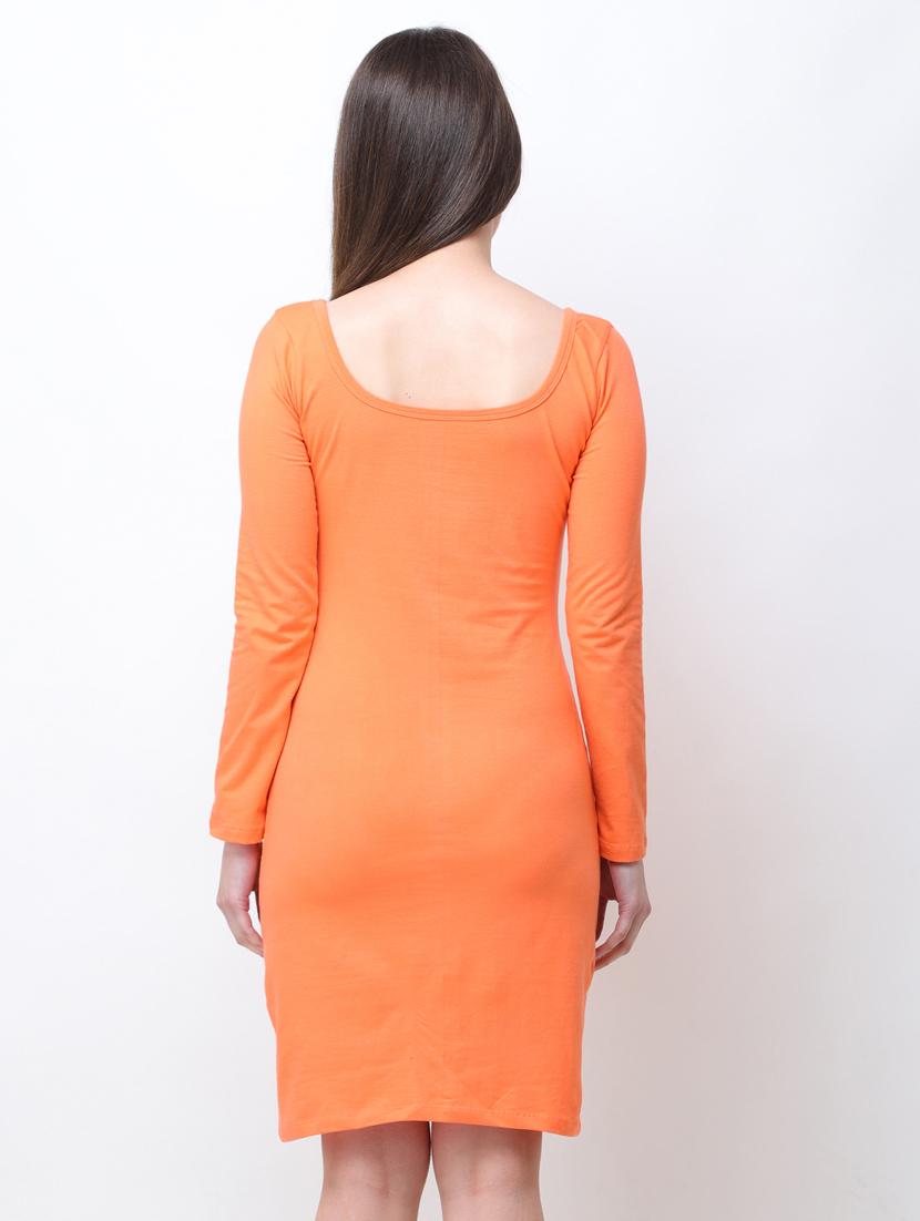 square neck solid sheath dress - 18341987 - Standard Image - 3