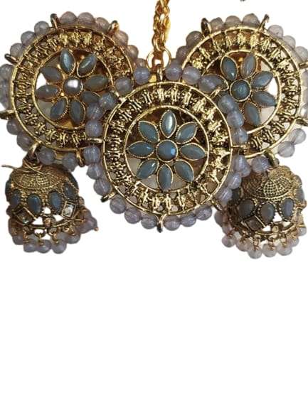Party Wear Earring Mangtika Set 