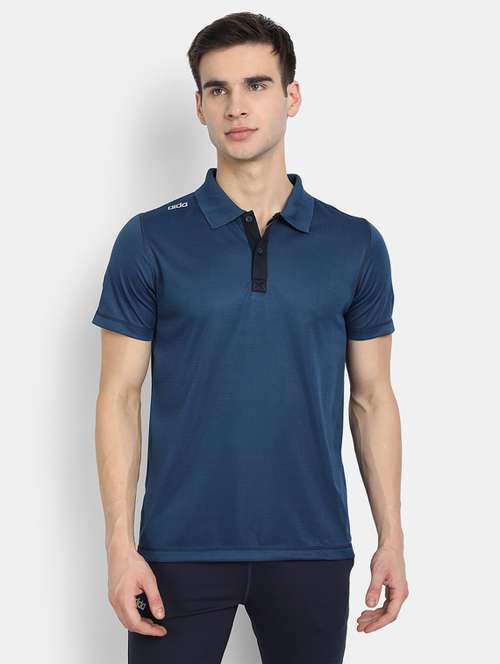 navy-blue solid polo t-shirt - 18342362 -  Standard Image - 0