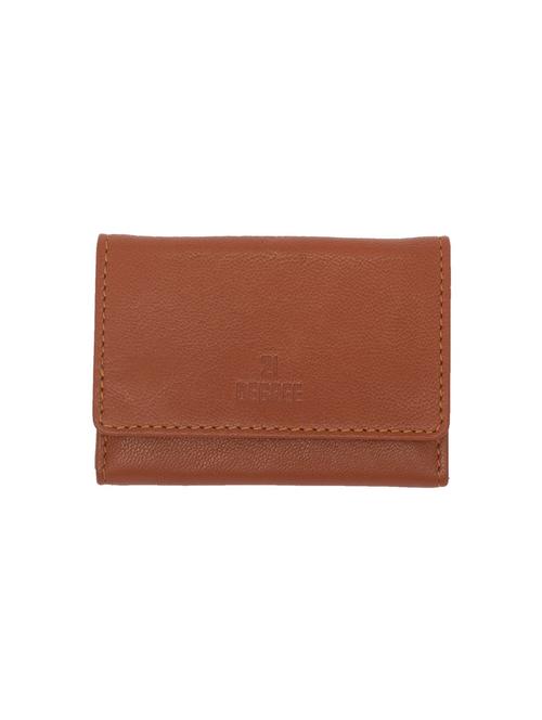 tan genuine leather card holder - 18343073 - Standard Image - 0