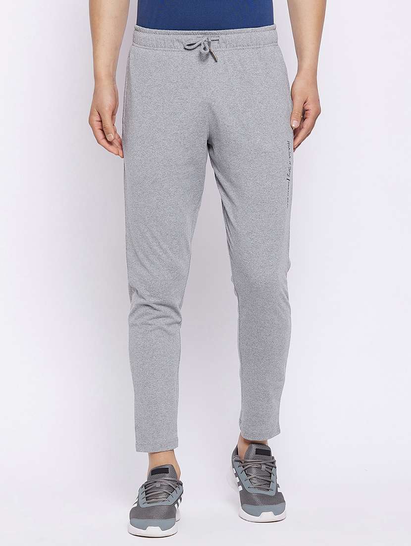 grey solid track pant