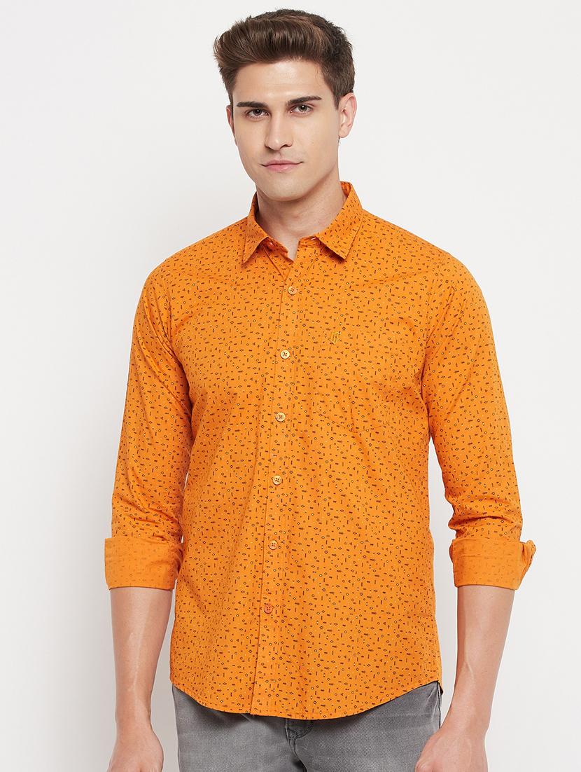 orange printed casual shirt - 18344682 - Zoom Image - 0