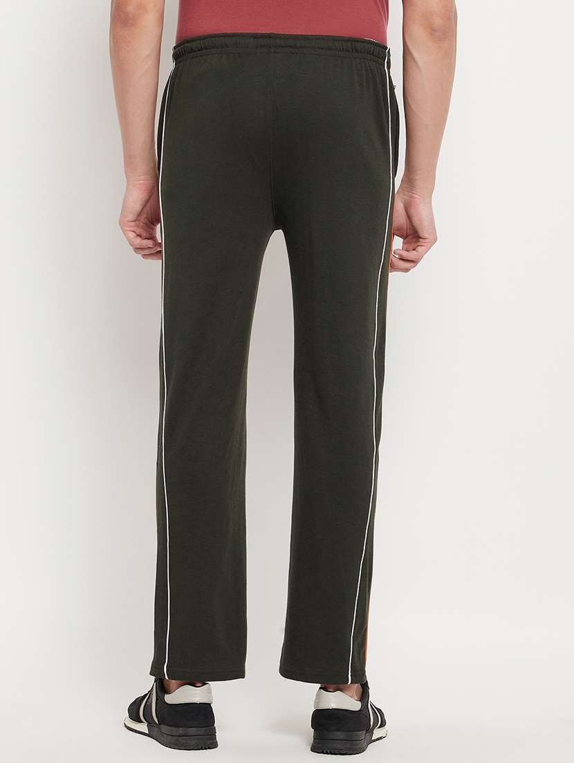 olive-green solid track pant - 18344691 -  Standard Image - 3