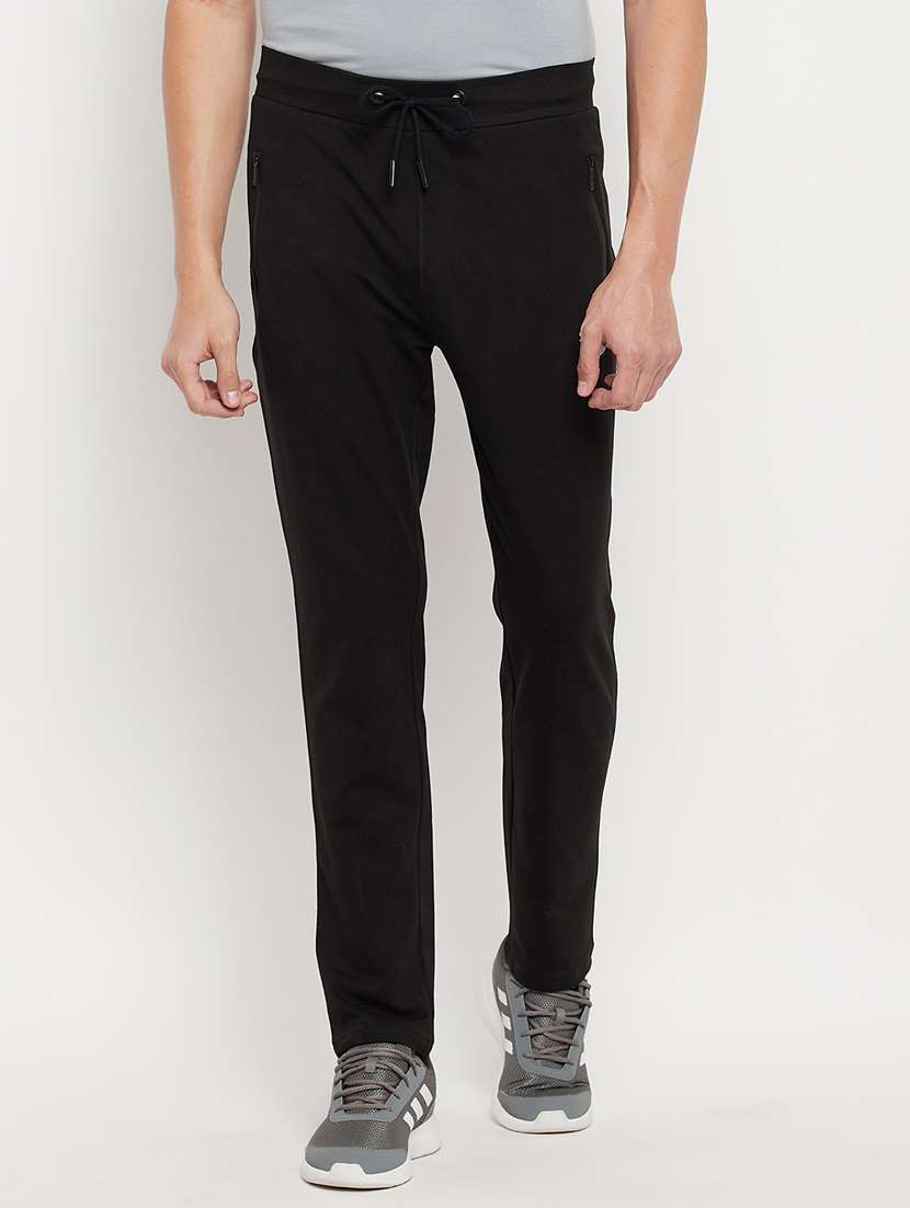 black solid track pant - 18344692 -  Zoom Image - 0