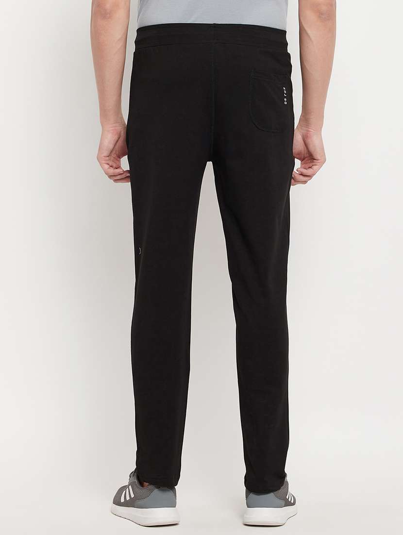 black solid track pant - 18344692 -  Standard Image - 3