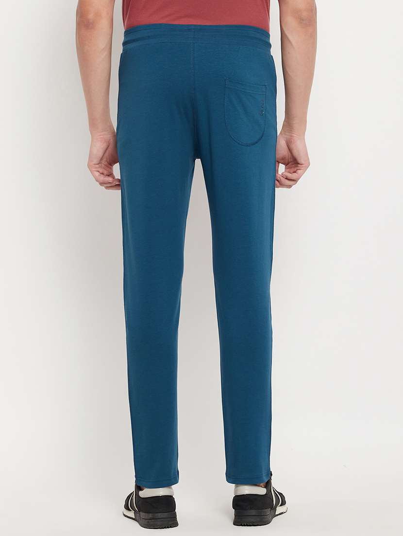 blue solid track pant - 18344693 -  Standard Image - 3