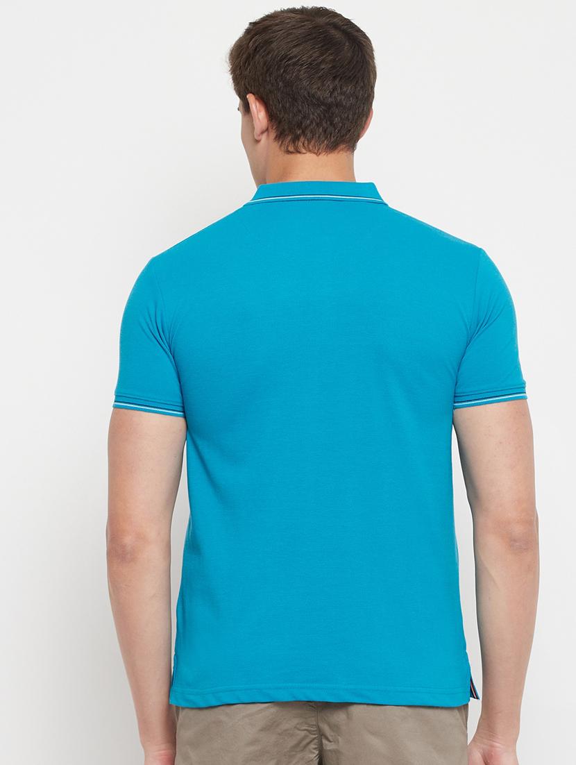 turquoise striped polo t-shirt - 18344715 - Standard Image - 3