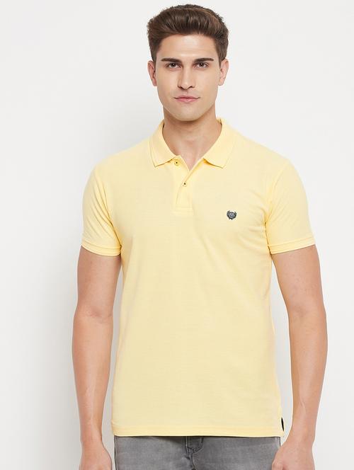 yellow solid polo t-shirt - 18344724 -  Standard Image - 0