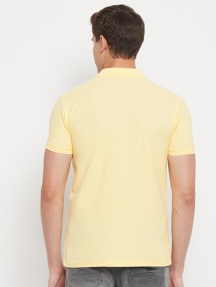 yellow solid polo t-shirt - 18344724 - Standard Image - 3